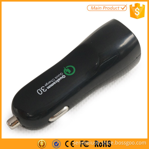 Senmei usb car charger single port small consumer, in-car fast QC3.0 car charger